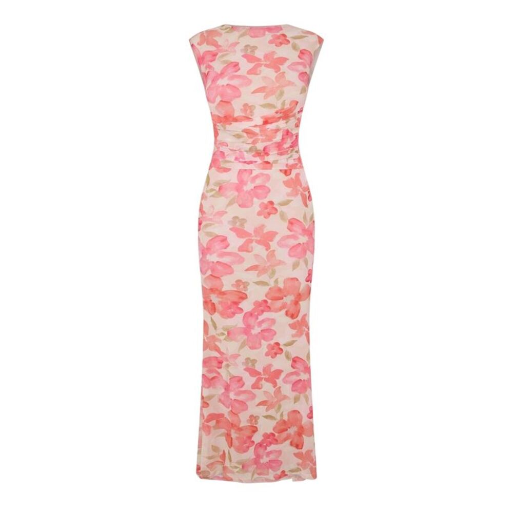 I Saw It First Womens/Ladies Floral All-Over Print Maxi Dress / Pink/White